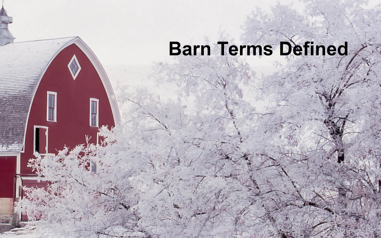 Barn Terms and Definitions